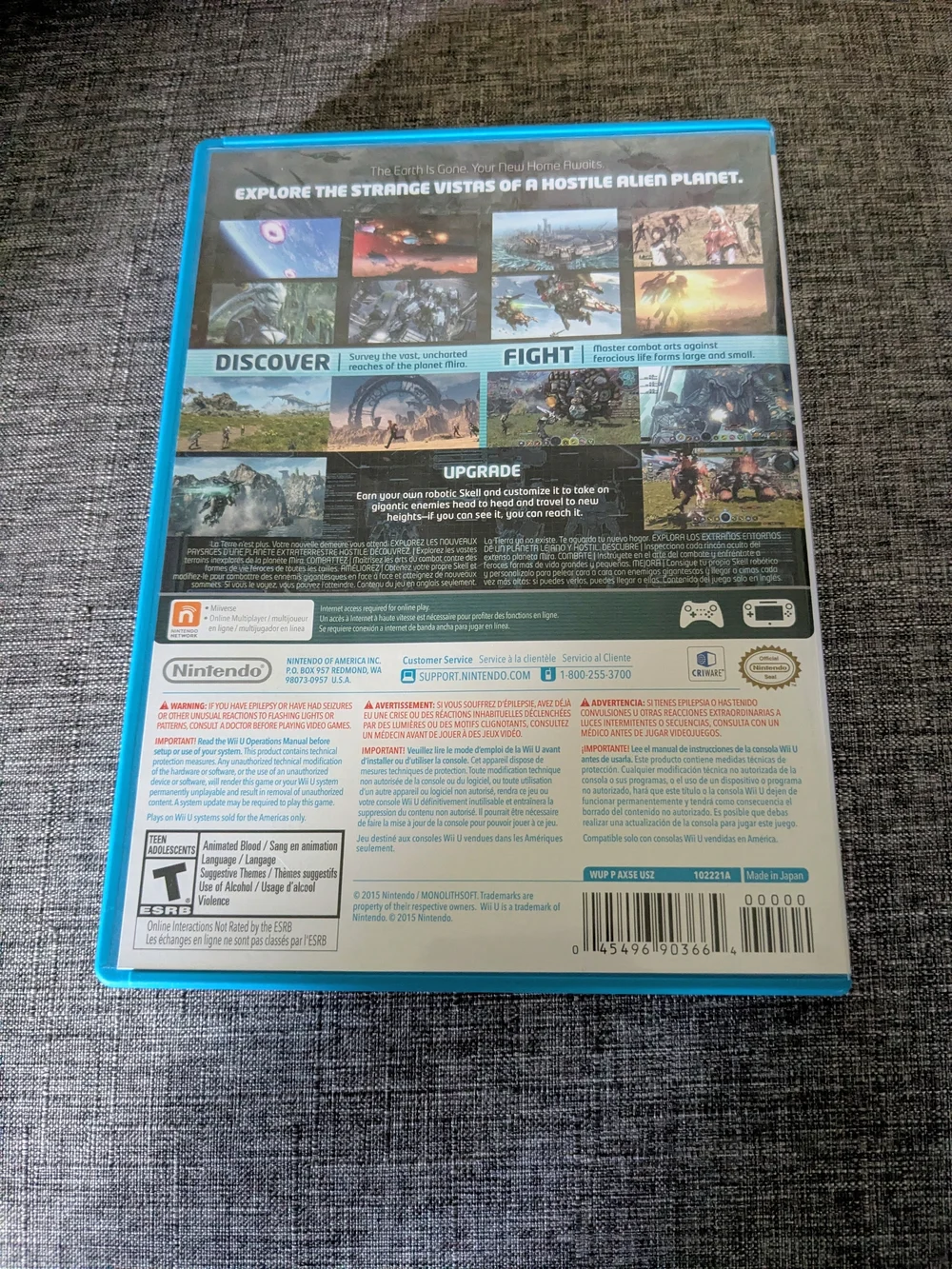 Nintendo Wii U Xenoblade Chronicles X - Blue Case